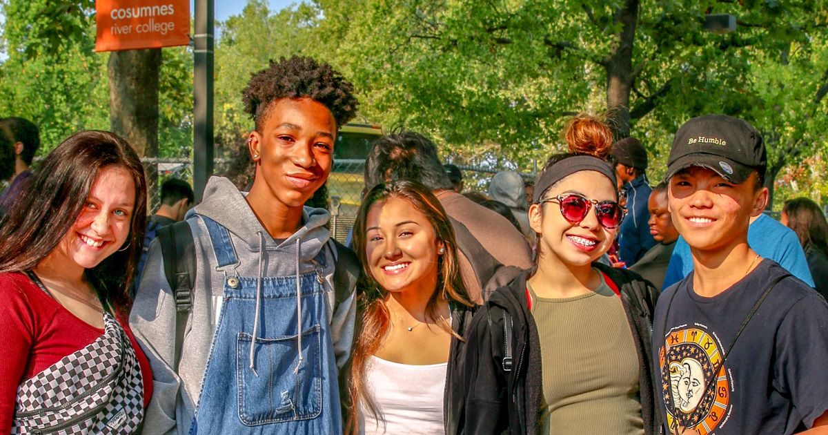 CRC students together on campus